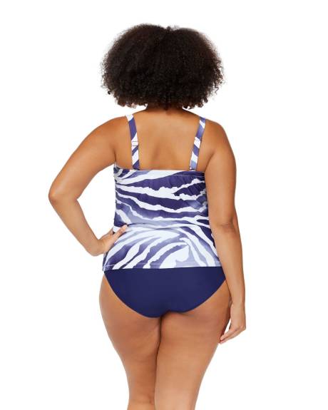 Haut tankini Protea à motif zébré - Raisins Curve