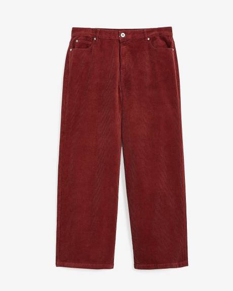 Responsible, Curvy-Fit High-Rise Wide-Leg Corduroy Pant