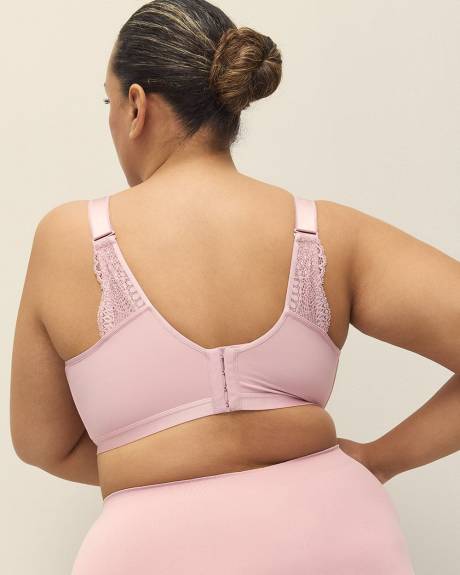 Wireless Lilac T-Shirt Bra with Lace Insert - ti Voglio
