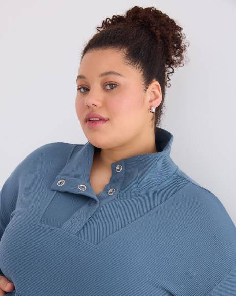 Funnel Neck Ottoman Sweatshirt - Active Zone