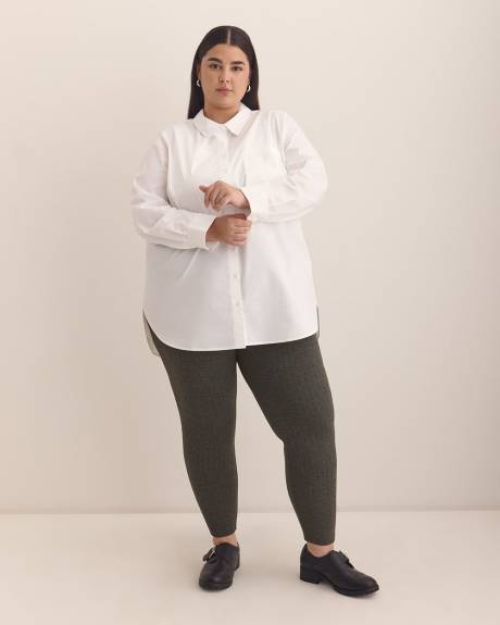 Legging gris à chevrons texturés