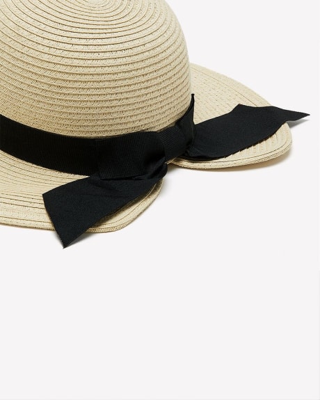 Straw Hat with Back Bow