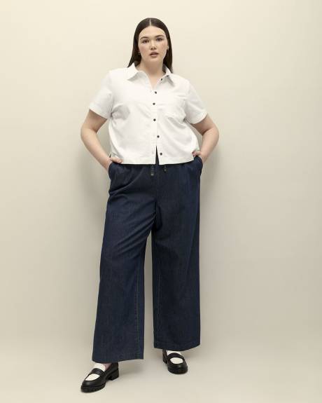 Chemisier blanc en denim