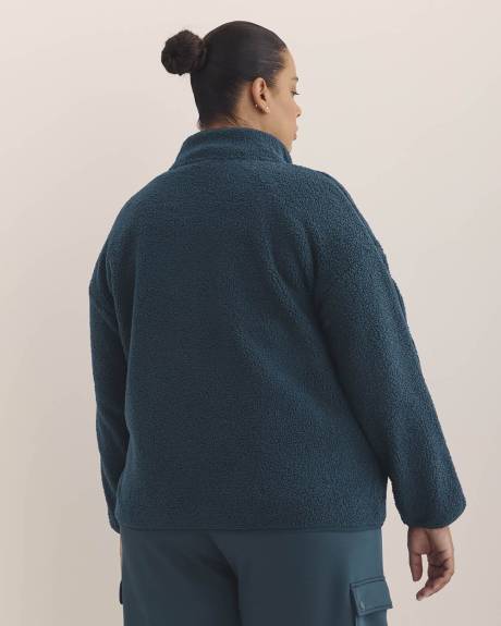 Short Sherpa Jacket with Hood - Active Zone