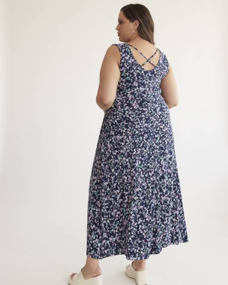 Responsible, Sleeveless Maxi Empire Dress