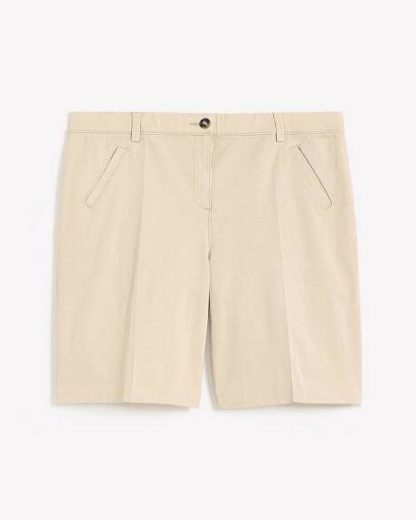 Solid Cotton Bermuda Short