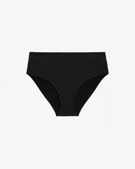 Black Double-Dot Print High-Cut Brief - ti Voglio