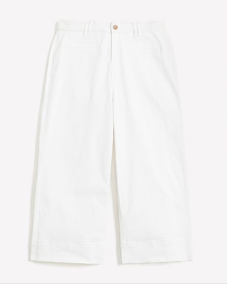 Responsible, Curvy-Fit Wide-Leg Cropped White Jeans - Addition Elle