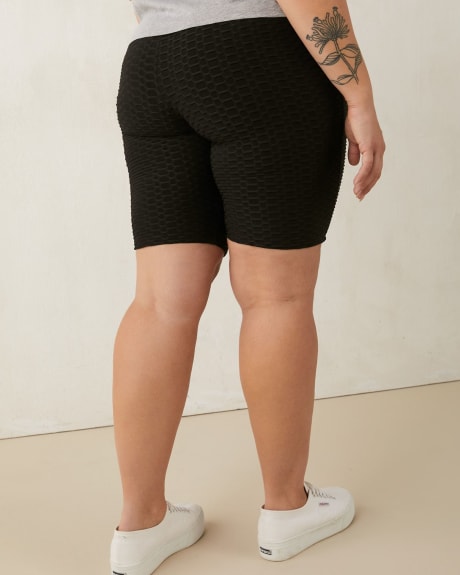 Textured Jacquard Biker Shorts