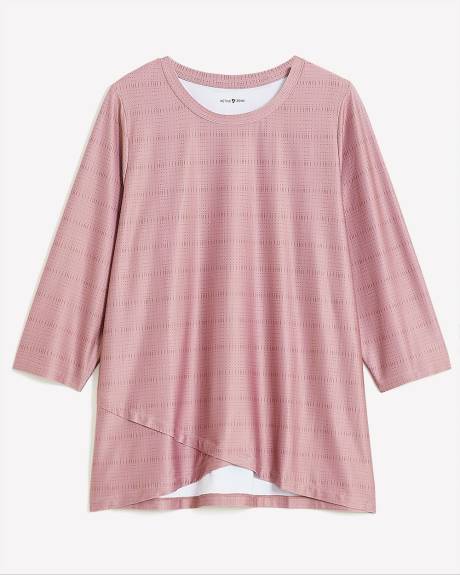 T-shirt asymétrique avec manches trois-quarts - Active Zone