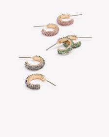 Coloured Mini Hoops, Set of 3