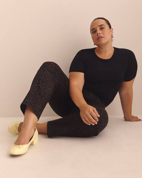 Leopard-Print High-Rise Mom Jeans - Addition Elle