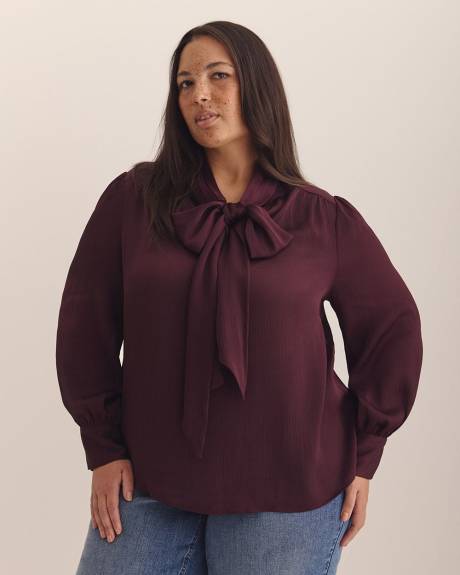 Feminine Scarf Blouse - Addition Elle