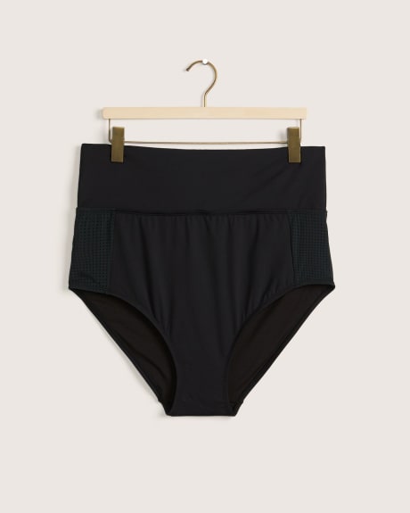 High-Waisted Solid Swim Brief - Active Zone