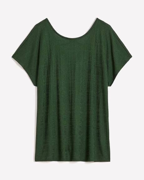 Extended-Sleeve Top with Crisscross Back