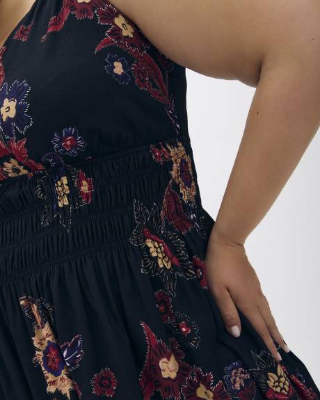 Floral Sleeveless Flared Dress - Addition Elle