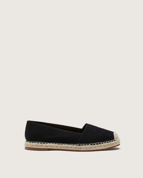 Espadrilles en jute, pied très large