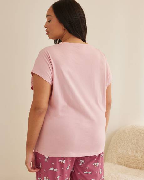 Pajama Top with Snoopy Print - ti Voglio