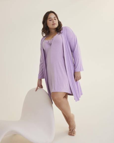 Rib Knit Sleep Robe - ti VOGLIO