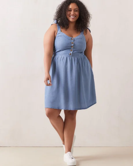 Responsible Fit And Flare Tencel Dress - Addition Elle