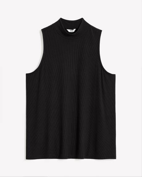 Modern-Fit Sleeveless Rib Mock-Neck Tee - PENN. Essentials
