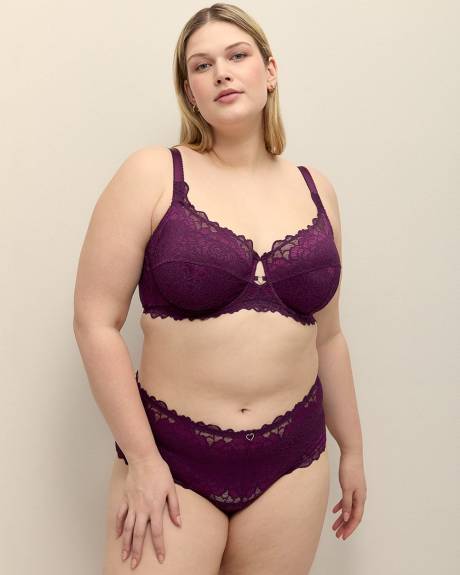 Soutien-gorge en dentelle à deux tons, avec armatures - Déesse Collection