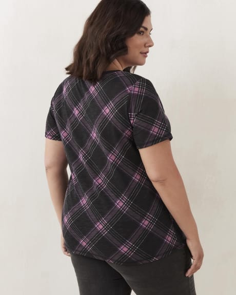 Printed Crew-Neck Curvy Tee - In Every Story