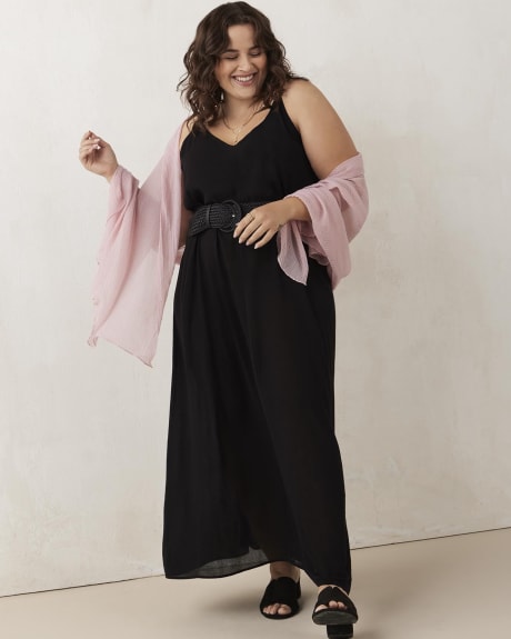 Maxi Solid Sleeveless Dress