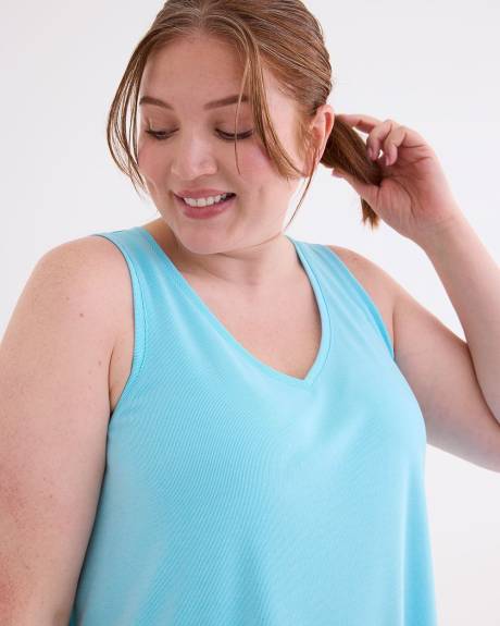 Asymetrical Ribbed Knit Tank - Active Zone
