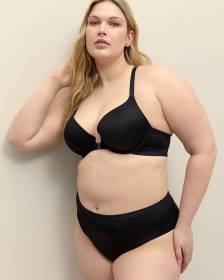 Plunge Front-Closure Underwire Bra with Racer Back - Déesse Collection