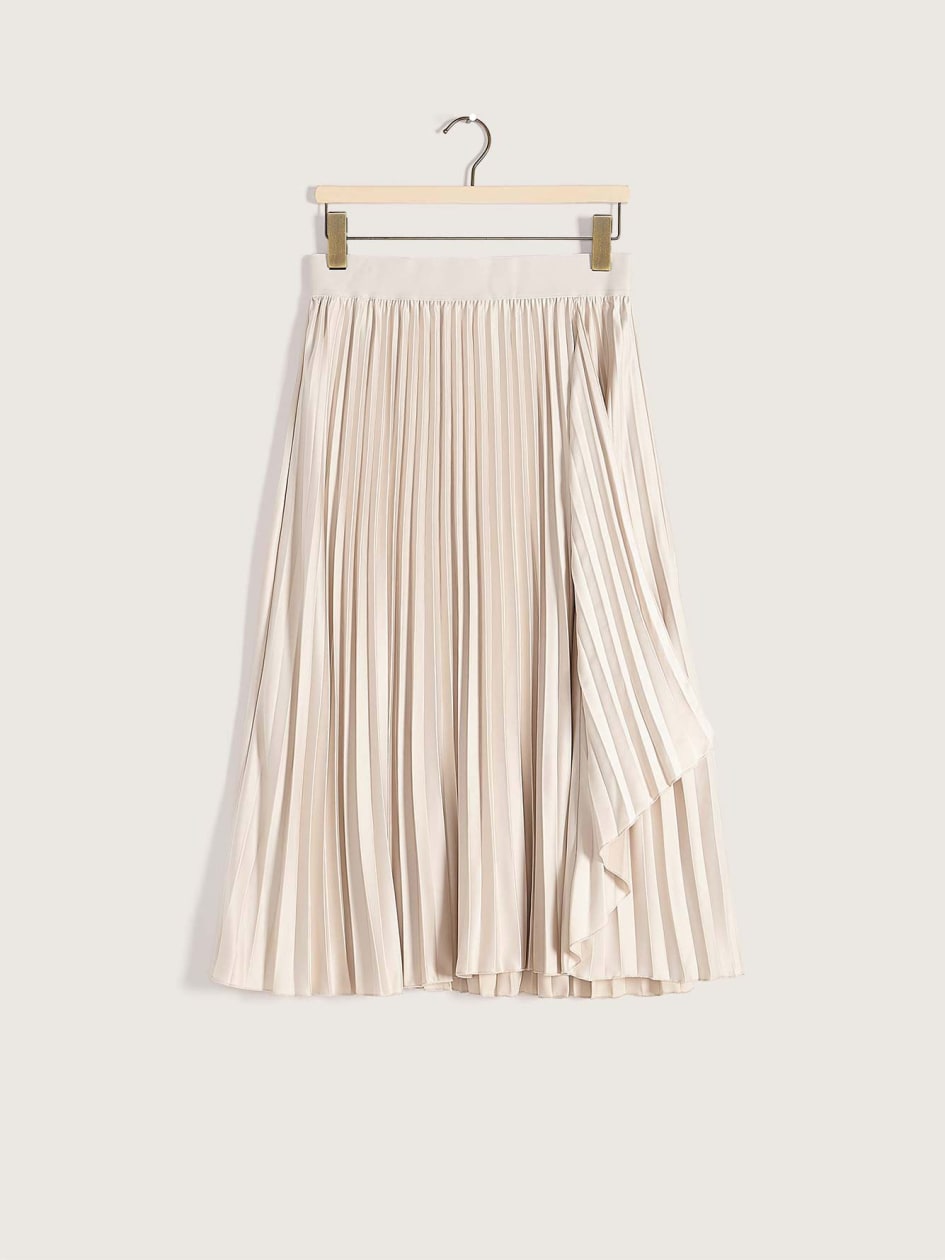 Pleated Skirt with Ruffle Detail - Addition Elle