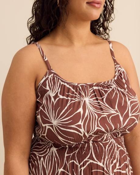 Responsible, Scoopneck Maxi Dress With Smocking at Waist