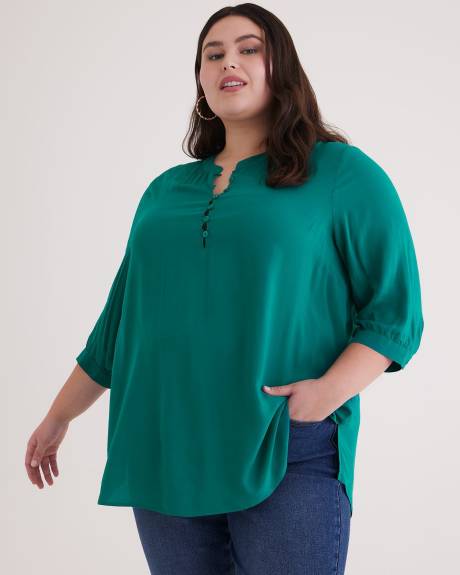 3/4 Sleeve Tunic with Half Placket