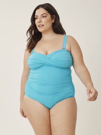Aqua Twisted Front One-Piece Swimsuit - Anne Cole