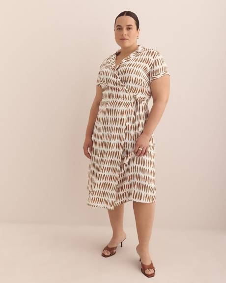 Robe portefeuille avec col cranté - Addition Elle