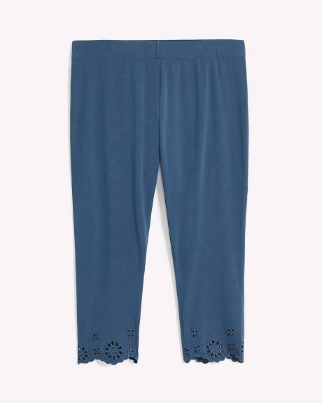 Legging capri avec broderies à l'ourlet - Essentiels PENN.