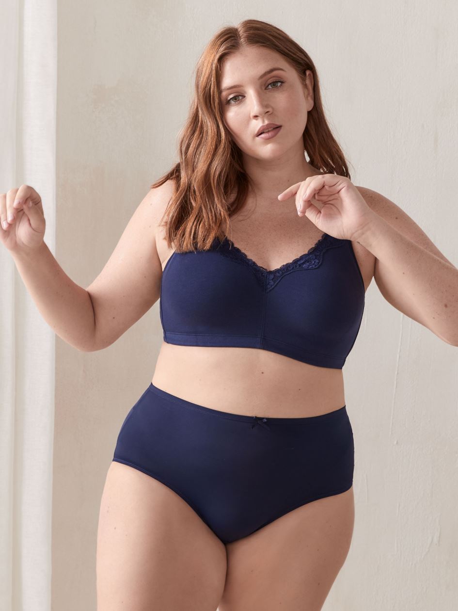 Wireless Cotton Bra, G & H Cups Penningtons