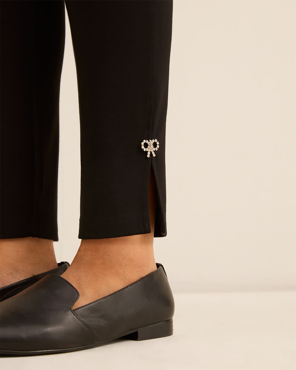 Responsible, Black Ponte de Roma Legging with Bow Detail Responsible, Black Ponte de Roma Legging with Bow Detail