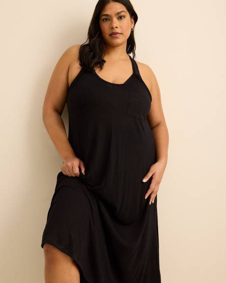 Robe long couvre-maillot avec d&eacute;tail crochet&eacute;