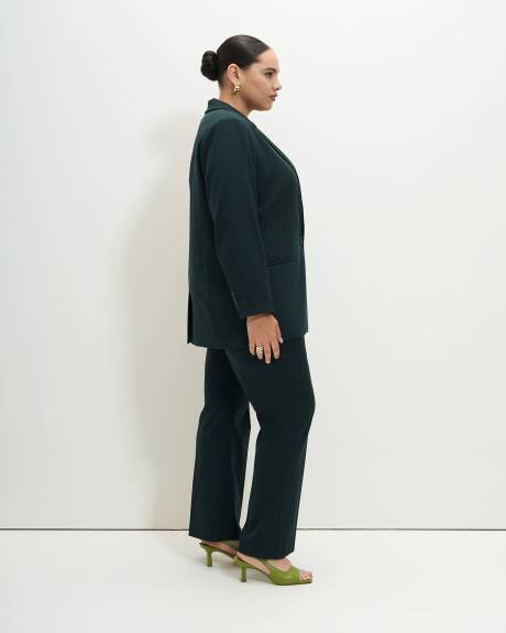 Twill Fitted Blazer, Green - Addition Elle