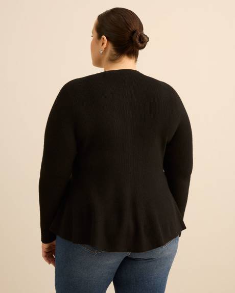 Responsible, Long-Sleeve Peplum Sweater