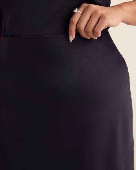 Jupe longue droite en satin