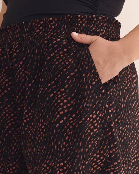 Textured Knit Pull-On Short
