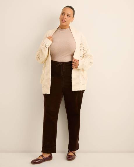 Cardigan ouvert long avec pampilles Cardigan ouvert long avec pampilles