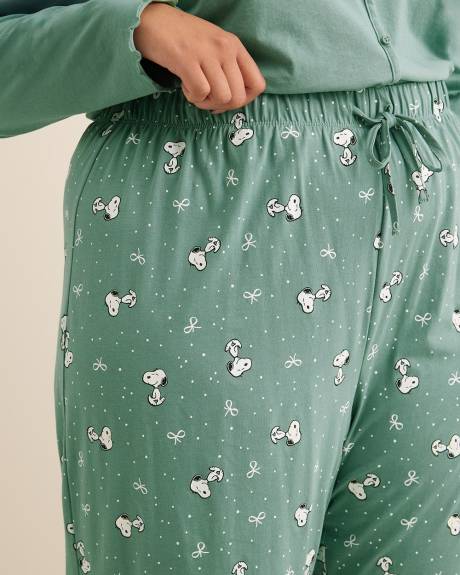 Pantalon de pyjama de Snoopy à jambe évasée - ti Voglio Pantalon de pyjama de Snoopy à jambe évasée - ti Voglio