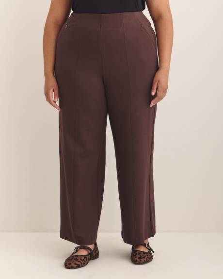 Pantalon essentiel en pointe de Rome à jambe évasée, petite, tissu responsable