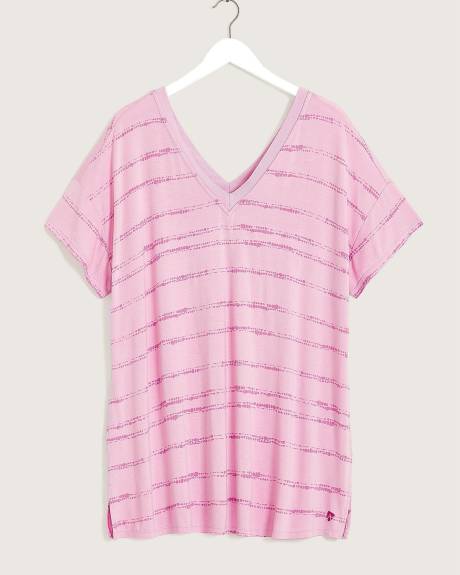 T-shirt tunique imprimé avec encolure en V - Active Zone