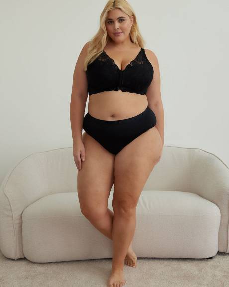 Culotte classique échancrée unie en microfibre - ti Voglio