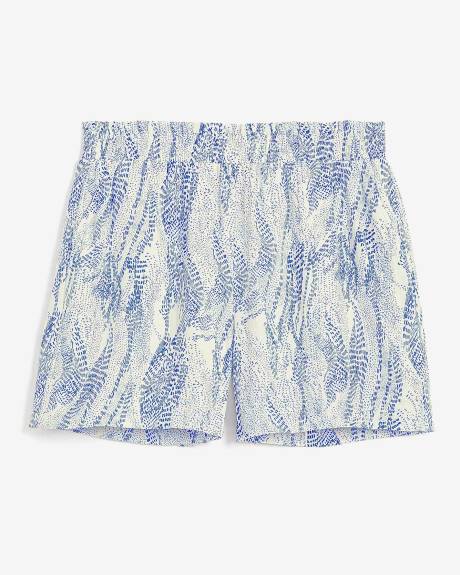 Printed Pull-On Crinkle Short