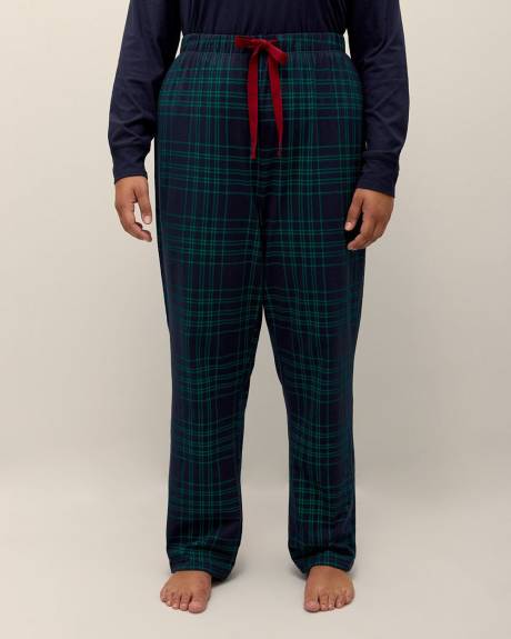 Plaid Henley Tee and Pant Pyjama Set - ti Voglio